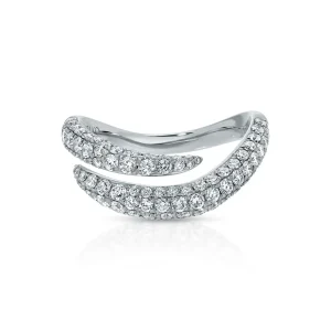 Diamond Zara Ring in 18K White Gold Size 6