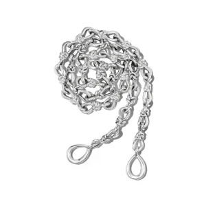 Large True Lovers Knot Handmade in Silver - 16"