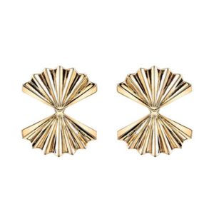 Fan Earrings in 18K Yellow Gold