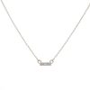Mini Heirloom Bar Necklace in 14K White Gold