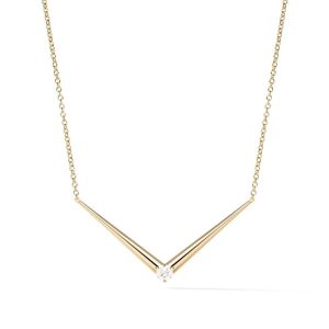 Aria V Necklace in 18K Yellow Gold