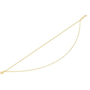 Double Strand Liquid Gold Anklet in 14K Yellow Gold