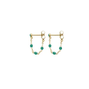 Gigi Mimosa Earrings in Emerald