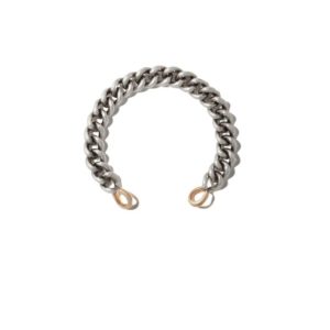 Mini Mega Curb Chain Bracelet with 14K Yellow Gold Loops - 6.5"
