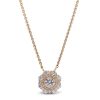 Ava Diamond Flower Pendant in 14K Yellow Gold