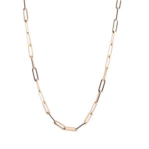 18" Large Solid Paperclip Chain in 14K Yellow Gold