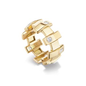Hopscotch Stacking Ring in 18K Yellow Gold in Size 6