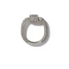 All Stone Trundle Lock Ring with Diamonds in 18K White Gold - Size 6
