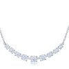 9-Stone Starry Night Demi- Riviera Necklace in 18K White Gold
