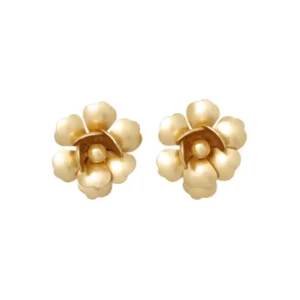 The Flower Earrings Gold Plate