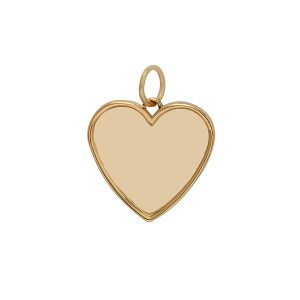 Engravable Border Heart Charm
