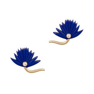 Size 2 Flowers Studs in Lapis