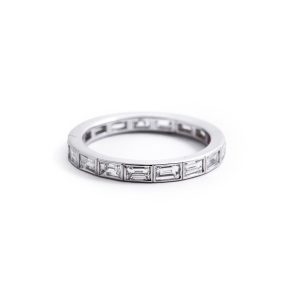 Diamond Baguette Inlay Eternity Band