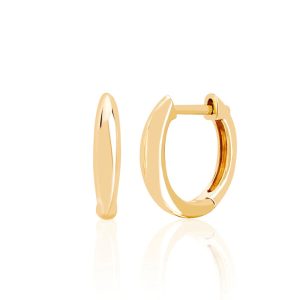 Dome Huggie Earrings in 14K Yellow Gold
