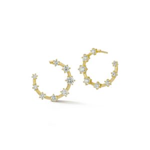 Large Kismet Hoops in 18K Yellow Gold