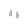 Baby Diamond Pave Claw Earrings in 18K White Gold