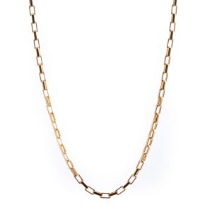 Rectangle Box Chain 16" in 14K Yellow Gold