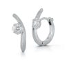 Sophisticate Curve Huggies in 18K White Gold