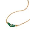 Karma Diamond Drop Necklace in Malachite