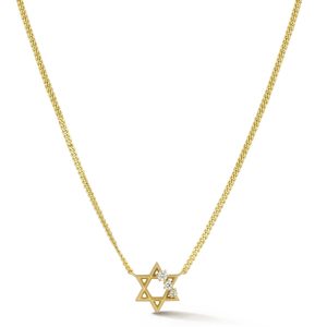 Star of David Necklace in 18K Yellow Gold