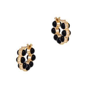 The Carbon Earrings Size 1 Black Onyx