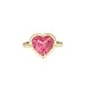 One-Of-A-Kind Heirloom Bezel Ring with 5.47 Heart-Shaped Pink Tourmaline in 14K Yellow Gold