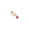 Mini Loop Earring in Ruby and Pink Sapphire (Single)