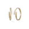 Partial Diamond Lola Hoops in 18K Yellow Gold