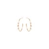 3 Prong Diamond Small Hoops in 14K Yellow Gold