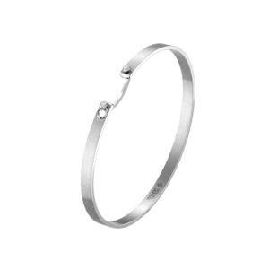 Paris From the Sky Bangle in Titanium and 18K White