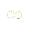 Thin 25mm Hoop Post Earrings in 14K Yellow Gold