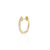 (Single) Mini Huggie with Diamonds in 14K Yellow Gold