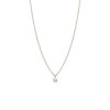 Small Bezel Diamond Necklace .05ct in 14K White Gold