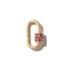 Stoned Babylock with Rubies in 14K Yellow Gold
