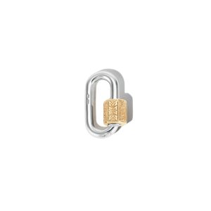 Embossed Chubby Medium Lock, Mixed Metal