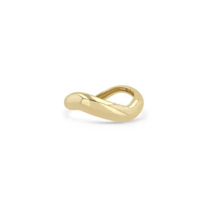 14K Gold Wave Ring Size 6
