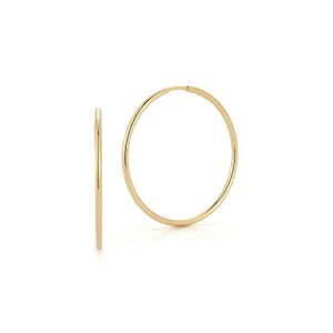 Plie Hoops 1.5 in 18K Yellow Gold